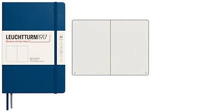 Carnet de notes Leuchtturm1917, série Notebook Medium (A5) Bleu indigo (Uni, 145mm x 210mm)