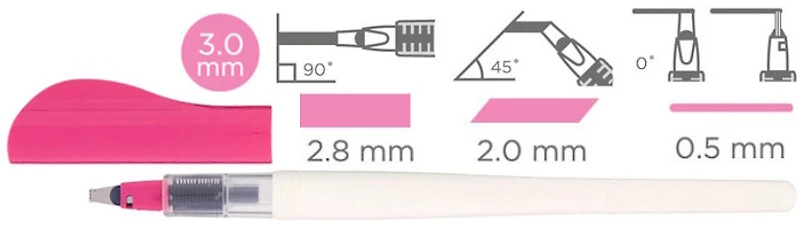 Pilot Fountain pen, Parallel series Pink (Calligraphy 3 mm)