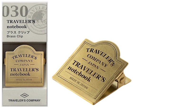 Traveler's Company Binder clip, Accessories series Brass (TRC Logo)