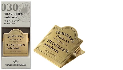 Traveler's Company Binder clip, Accessories series Brass (TRC Logo)