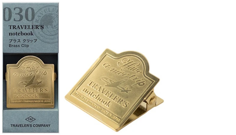 Traveler's Company Binder clip, Accessories series Brass (Airplane)