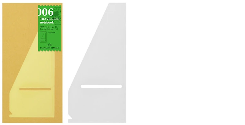 Traveler's Company Adhesive pocket, Notebook Refill series Transparent