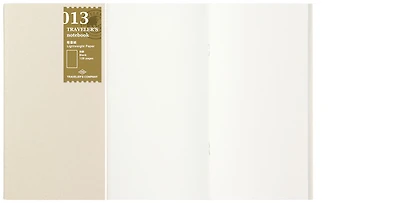 Traveler's Company Notebook refill, Notebook Refill series White (Lightweight paper, Plain, 110mm x 210mm)