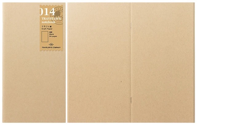 Traveler's Company Notebook refill, Notebook Refill series Light brown (Plain, 110mm x 210mm)