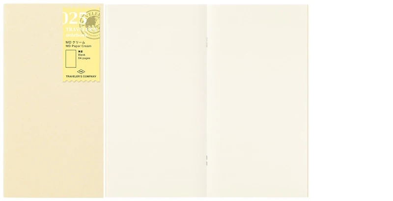 Traveler's Company Notebook refill, Notebook Refill series Cream (Plain, 110mm x 210mm)