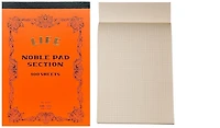 Bloc-notes (A5) LIFE, série Noble Pad (Quadrillé - 100 feuilles)