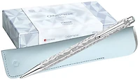 Caran d'Ache Ballpoint pen & pouch set, Ecridor Alpine Frost SE series Platinum
