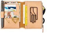 Galen Leather Co. Pouch, Leather Wallet Insert for Traveler's Notebook - Passport Size series Undyed
