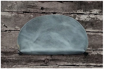 Étui Galen Leather Co., série Leather Lunar Makeup / Toiletry Bag Fumée Crazy Horse