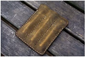Étui pour stylo Galen Leather Co., série Leather Triple Pen Case Brun Crazy Horse