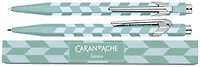 Stylo bille Caran d'Ache, série 849 Mosaic SE Vert d'eau