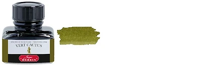 Bouteille d'encre Jacques Herbin, série La Perle Des Encres Encre Vert Cactus - 30ml