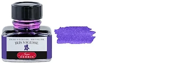 Bouteille d'encre Jacques Herbin, série La Perle Des Encres Encre Iris Sagesse - 30ml