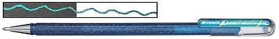 Pentel Gel pen, Hybrid Dual Metallic series Blue & Metallic Green ink