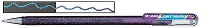 Pentel Gel pen, Hybrid Dual Metallic series Violet & Metallic Blue Ink