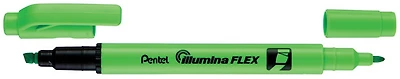 Pentel Highlighter, Illumina Flex series Light green ink