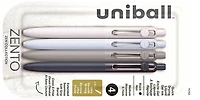 Stylos encre gel Uni-Ball, série Zento (Collection Zen - Paquet de 4 - Encre noire)