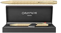 Caran d'Ache Ballpoint pen, Ecridor Damier series Yellow gold