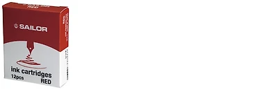 Sailor Ink cartridge, Refill & ink series Red ink 