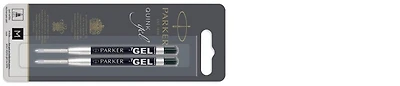 Parker Gel refills for ballpoint pen, Refill & ink series Black ink (M - 2/Pack)