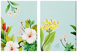 JooJoo Paper Notepad, Pocket Notepad series Light blue floral