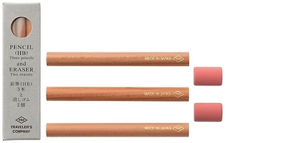 Traveler's Company Refill (Miscellaneous), Refill series (3 HB pencils & 2 erasers)