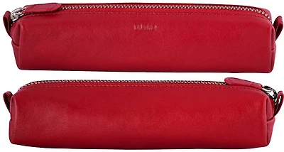 DiLoro Pouch, Leather Pen - Pencil Pouch series Venetian red