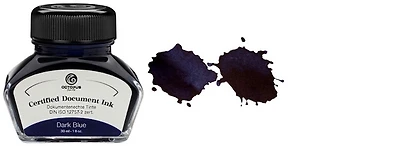 Bouteille d'encre Octopus Fluids, série Document Inks Encre bleu foncé (30ml)