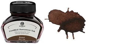 Octopus Fluids Ink bottle, Document Inks series Brown ink (30ml)