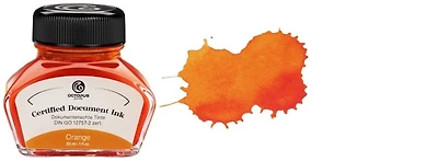 Octopus Fluids Ink bottle, Document Inks series Orange ink (30ml)