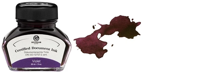 Octopus Fluids Ink bottle, Document Inks series Violet ink (30ml)