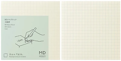 Bloc-notes MD PRODUCT, série MD Memo Block (Quadrillé)