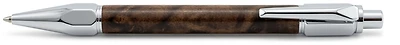 Ecowoodturner Ballpoint pen, Facet-Grip Click series Brown #23