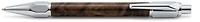 Ecowoodturner Ballpoint pen, Facet-Grip Click series Brown #23