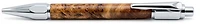 Ecowoodturner Ballpoint pen, Facet-Grip Click series Brown #9