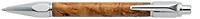 Ecowoodturner Ballpoint pen, Facet-Grip Click series Brown #14