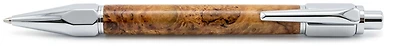 Ecowoodturner Ballpoint pen, Facet-Grip Click series Brown #13