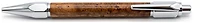 Ecowoodturner Ballpoint pen, Facet-Grip Click series Brown #12