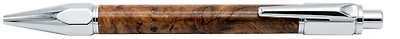 Ecowoodturner Ballpoint pen, Facet-Grip Click series Brown #15