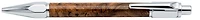 Ecowoodturner Ballpoint pen, Facet-Grip Click series Brown #15
