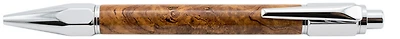 Ecowoodturner Ballpoint pen, Facet-Grip Click series Brown #10
