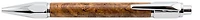 Ecowoodturner Ballpoint pen, Facet-Grip Click series Brown #10