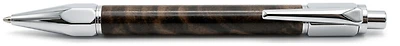 Ecowoodturner Ballpoint pen, Facet-Grip Click series Brown #26