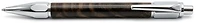 Ecowoodturner Ballpoint pen, Facet-Grip Click series Brown #26