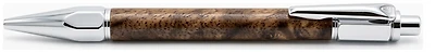 Ecowoodturner Ballpoint pen, Facet-Grip Click series Brown #24