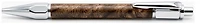 Ecowoodturner Ballpoint pen, Facet-Grip Click series Brown #24