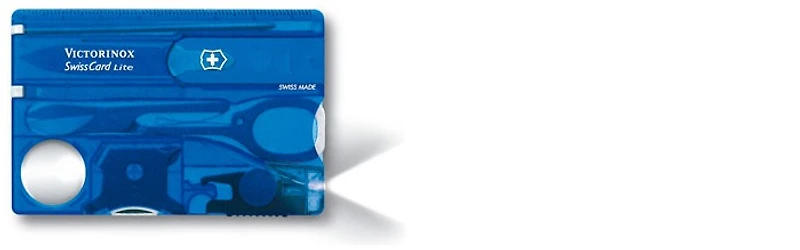 Carte multifonction Victorinox, série SwissCards Lite Bleu translucide
