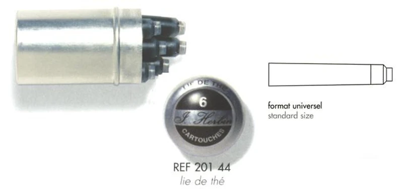 Cartouche d'encre J.Herbin , série La Perle des Encres Encre brune (Lie de thé)