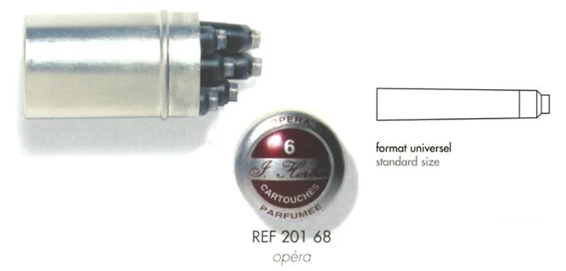 Cartouche d'encre J.Herbin , série La Perle des Encres Encre rouge (Rouge opéra)