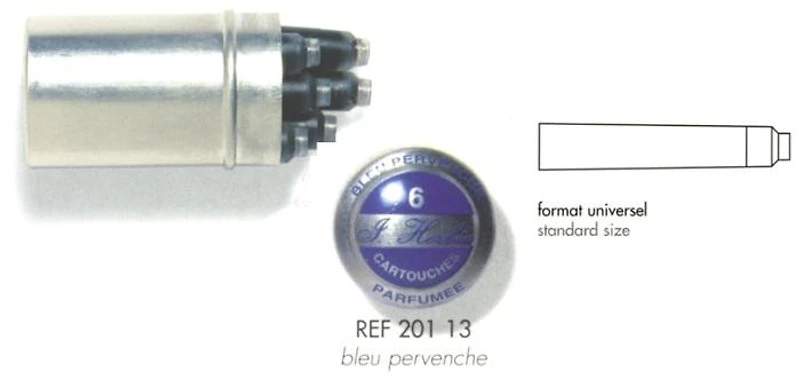 Cartouche d'encre J.Herbin , série La Perle des Encres Encre turquoise (Pervenche)